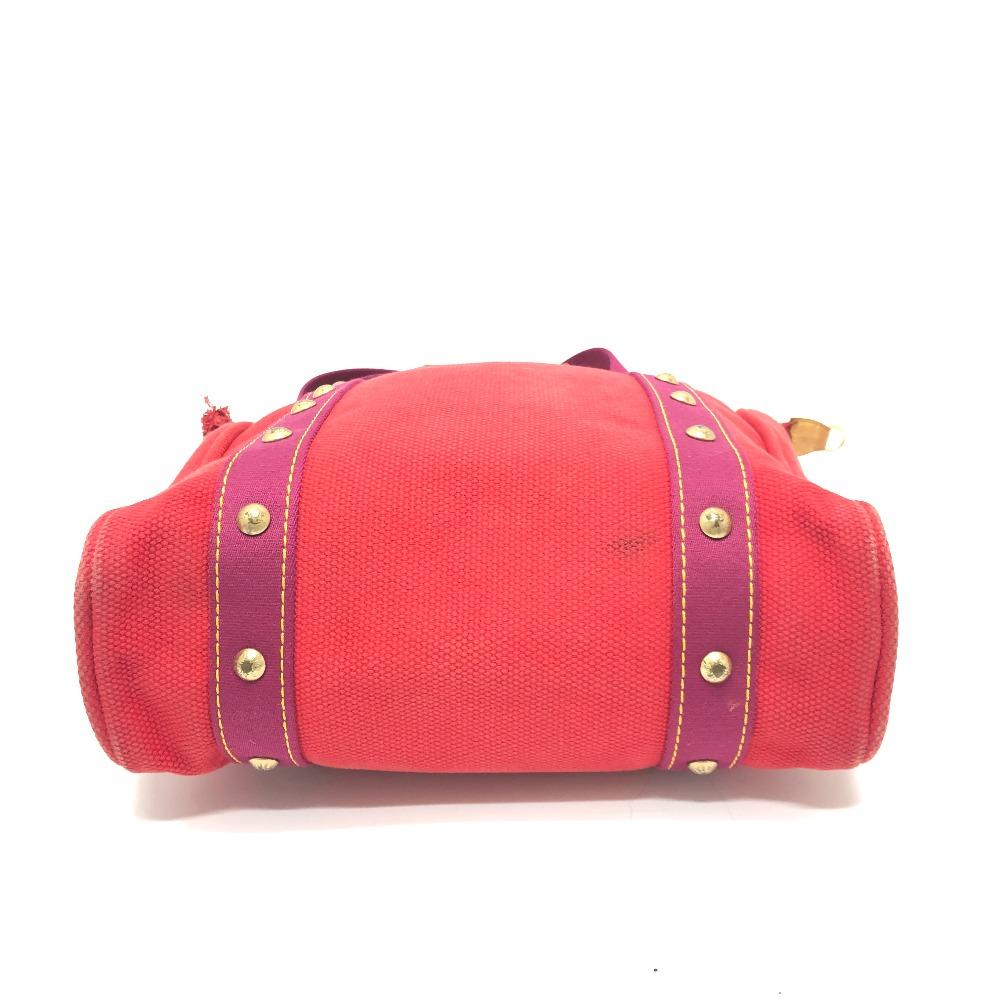 Louis Vuitton M40034 Antigua Cabas MM handbag Tote Bag Canvas Red/GoldHardware