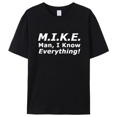 2025 Summer Funny MIKE Printed T-Shirt Men's Short Sleeve Breathable O-Neck Casual Tops Durable & Soft Loose Men Cotton Tee -...