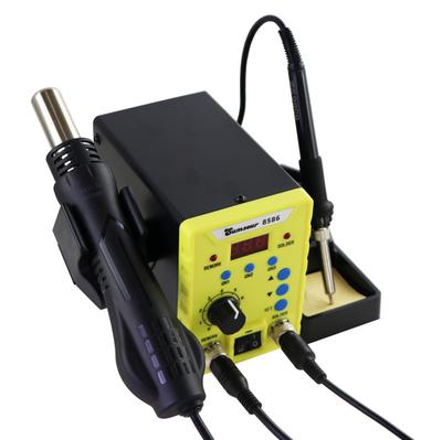 תחנת הלחמה Sumsour 8586 760W 2 ב-1 תצוגה דיגיטלית אקדח אוויר חם לתיקון SMD מלחם הלחמה כלי תיקון להלחמה ולהלחמה מחדש