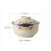 Japanese Ceramic with Lid Soup Ramen Bowl Dessert Snack Large Capacity Service Bowls Restaurant Tableware
