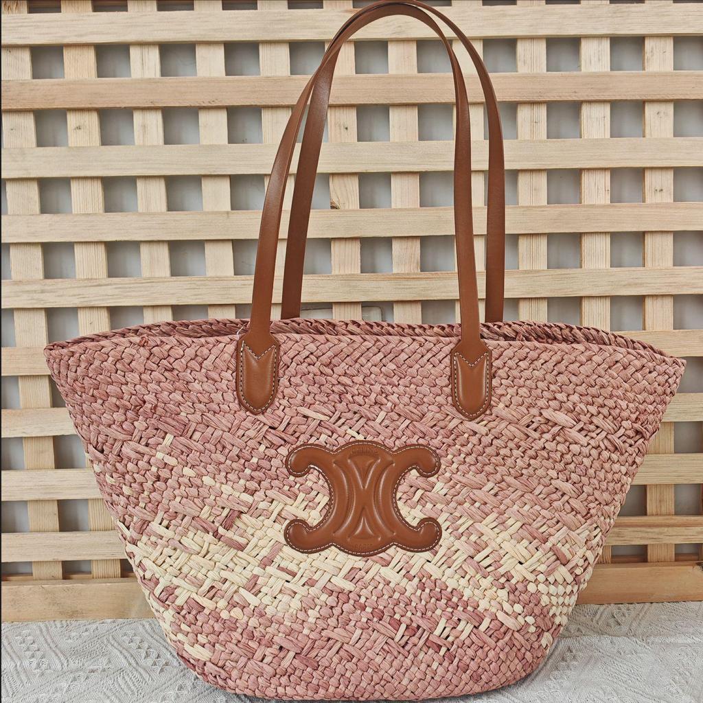 French Straw Bag: Large Capacity Seaside Casual Vacation Shoulder Bag for Ladies - Ideal for Shopping and Leisure