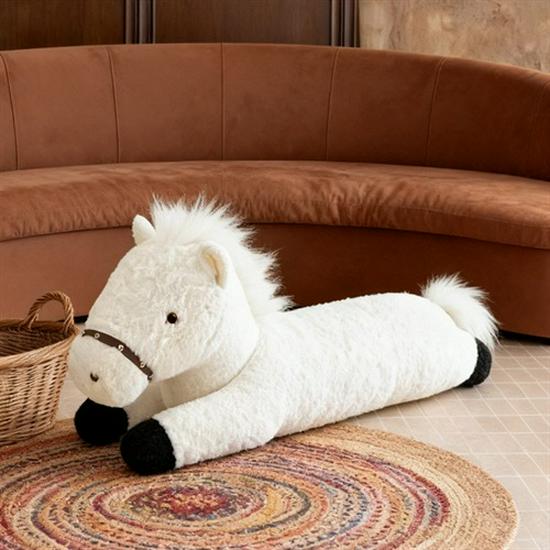 Year of the Horse Plush Cushion Doll - Sleeping Horse Hug Toy for Girls