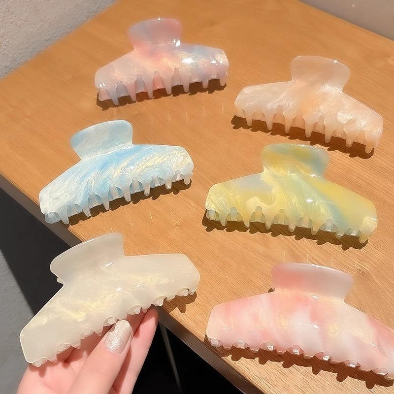 Light Colour Shiny Hair Claw Classic Style Eco-Friendly Acrylic Hair Claw Clips Hair Accessories For Women Girls