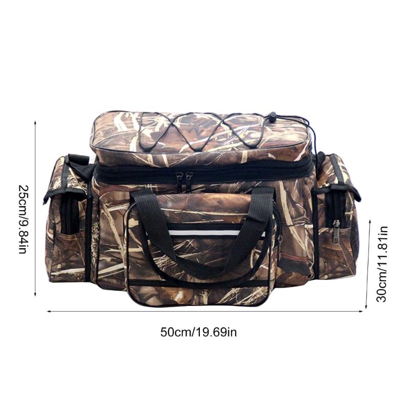 Fishing Gear Organizers Large Capacity Oxfords Cloth Fishing Tackle Bag