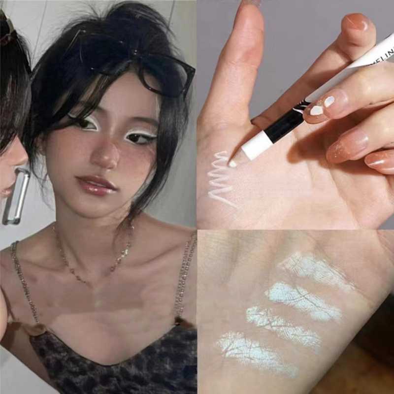 1PC New White Eyeliner Makeup Smooth Easy To Wear Eyes Brightener  Waterproof Fashion Eyes Liner Pencils Cool Eye Makeup Tool