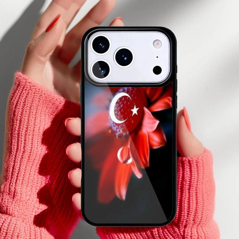 Coque de téléphone style Drapeau Turc Turquie pour iPhone 17 Air 16e 15 14 13 Pro Max Housse Arrière pour 12 11 Pro Coque