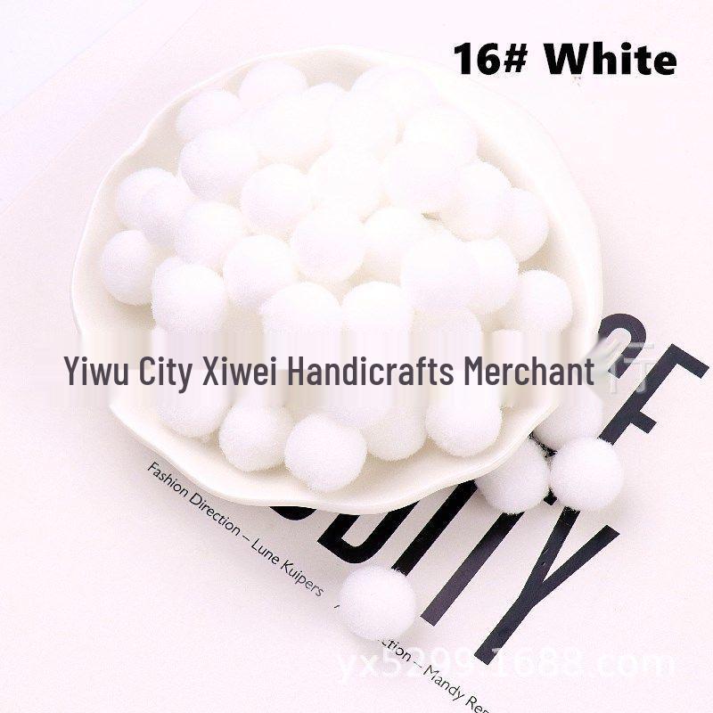 High Elastic Polyester Fluff Ball DIY Lace Black Long Hair Accessories