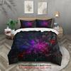 3Pcs Breathable Geometric Pattern Duvet Cover Set, All Season Machine Washable Bedding with Pillowcases Home Decor