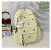 Schoolbag Girls School Bag Simple Versatile Backpack College Student Middle School Student Cute Embroidered Bow Lightweight Travel Backpack