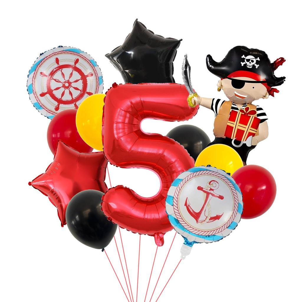 Pirate Aluminum Film Balloon Set Children'S Ocean Birthday Party Balloon Venue Arrangement Digital Balloon