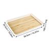 Stackable Plastic Serving Tray Wood Grain Food Trays for Eating Anti-Slip Coffee Tea Tray Serving Dishes Kitchen Tableware