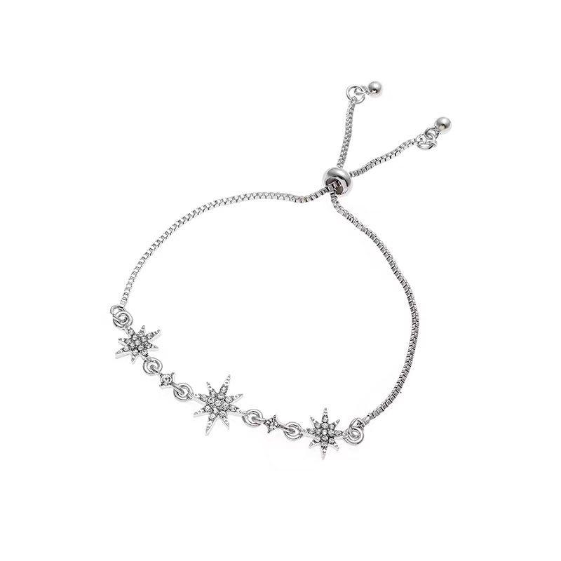 Korean Style Zircon Flower Bracelet for Women - Trendy, Simple, Personalized Design