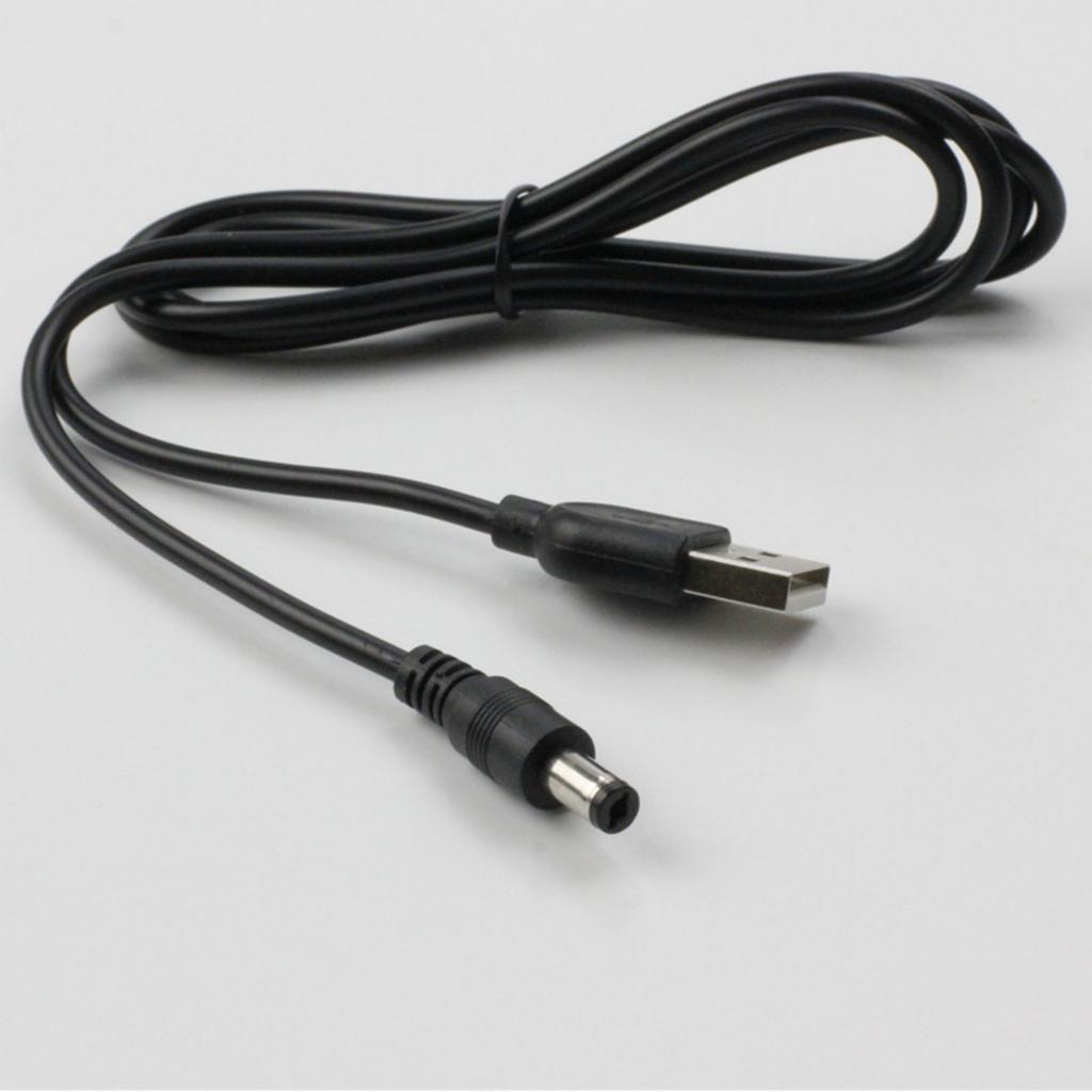 USB To DC5.5x2.1mm Power Cable USB Male To 5.5mmx2.1mm Charging Wire Line for LED Light Router Security Cameras & Fan