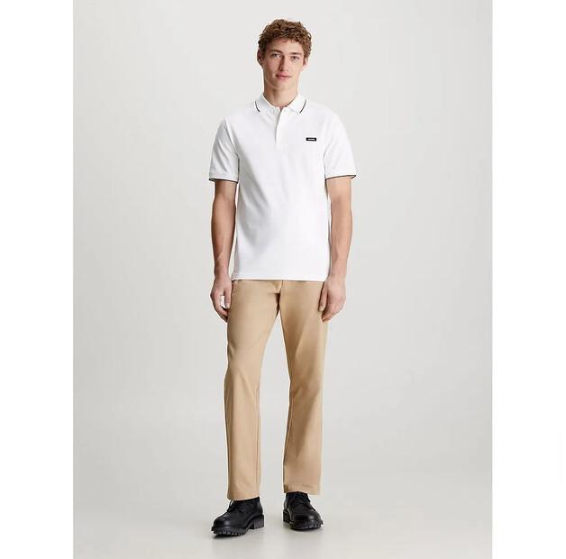 Calvin Klein Stretch Pique Tipping поло с короткими рукавами