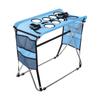 Pet Grooming Hammock Cat Dog Bathing Station Foldable Stainless Steel Frame 8 Holes Blue Large Portable for Small