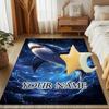 1PC Custom Name Oceanic Great White Shark Theme Floor Mat Ideal for Living Room, Game Rooms, Office, Bedroom,Floor Mat Playful Design106