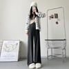 White Glutinous Rice Pants Women's New Wide-leg Pants Small Lazy Relaxed Casual Straight-leg Pants