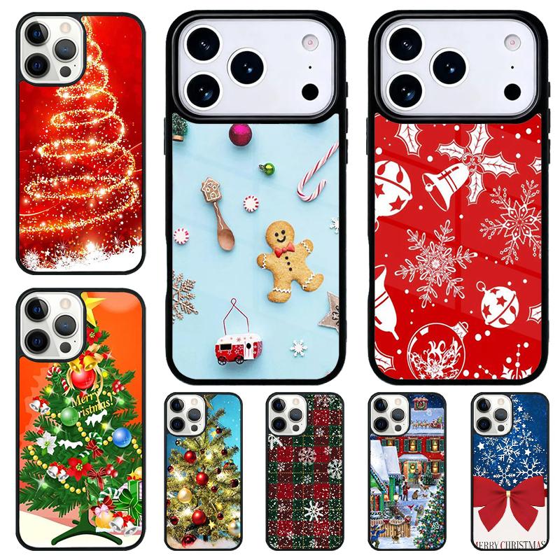 Christmas Tree Phone Case for iPhone 17 Air 16 15 11 12 14 13 Pro Max Shockproof Cover