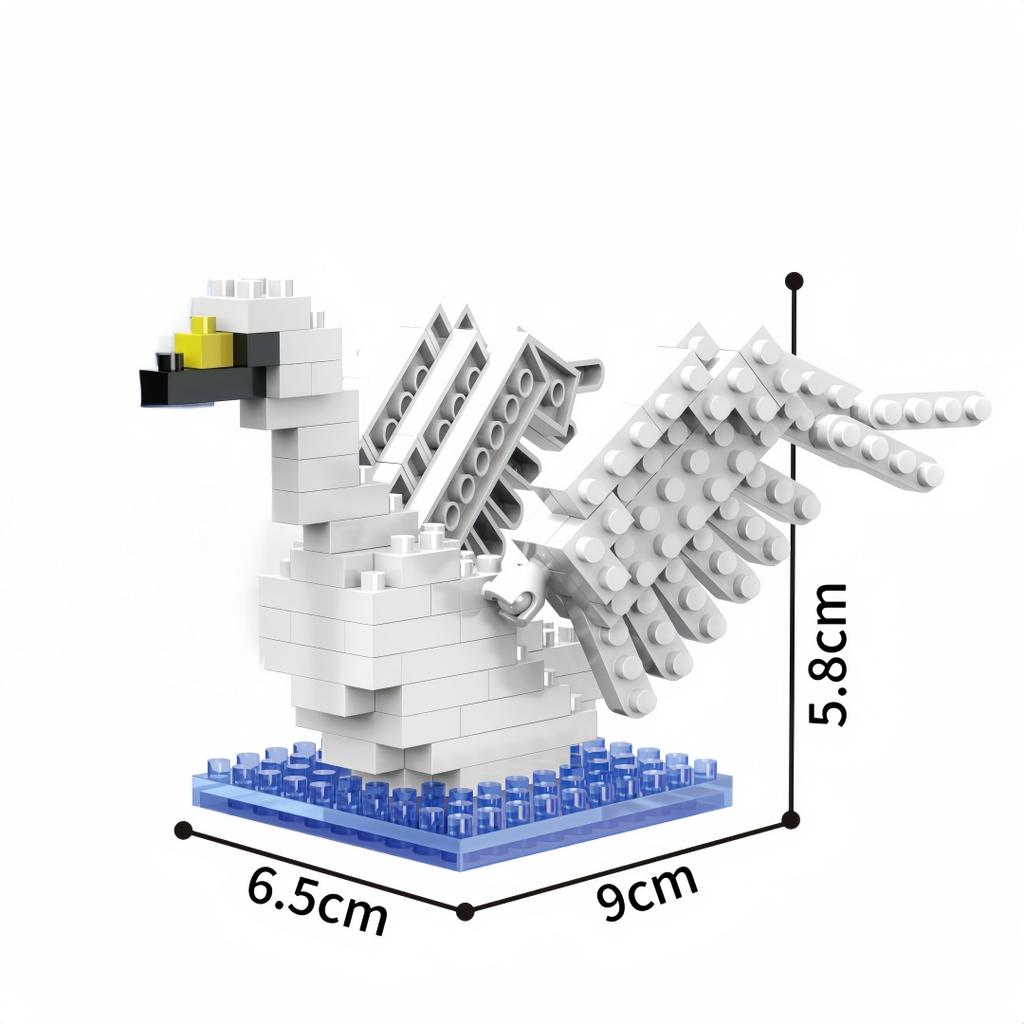 KNEW BUILT 3D Pet Micro Mini Building Block Toy-ToucanPelicanRoosterSeagullMacaw-Fun & Educational GiftKids Favorite Animal
