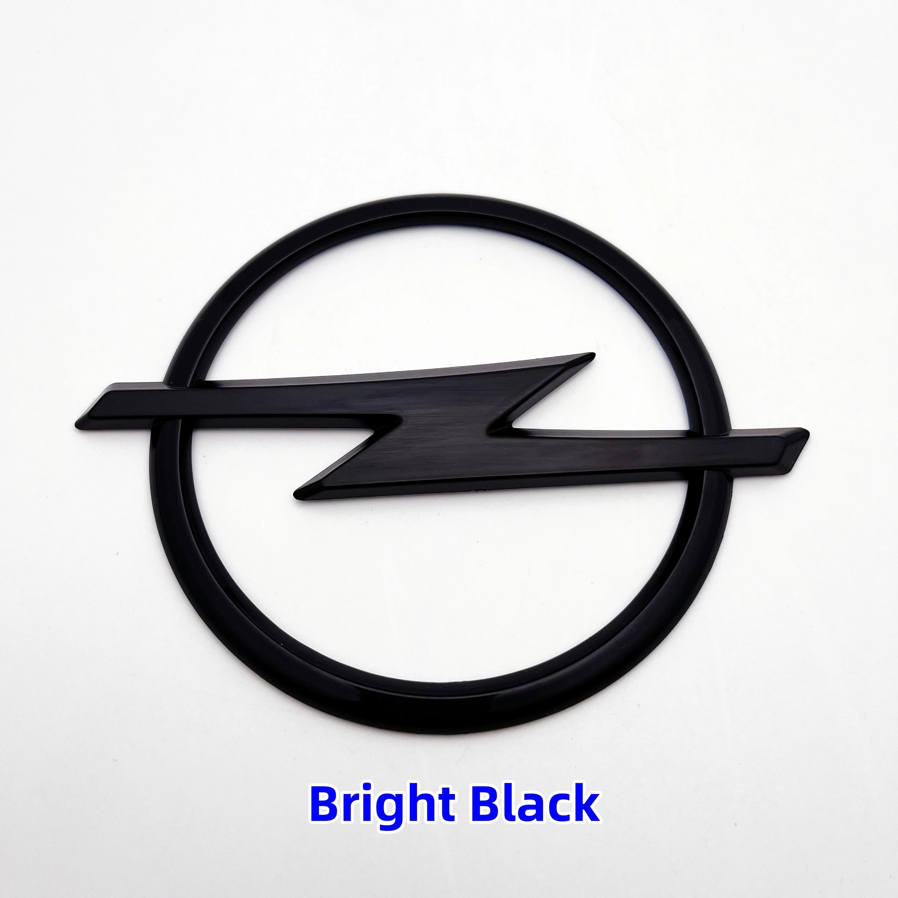 1 Stück 3D Hochwertige Opel Silber/Schwarz Aufkleber Auto Front Heck Logo Frontgrill Hinterer Stoßfänger Kofferraum Emblem Aufkleber Auto Zubehör 1pcs  145mmX115mm