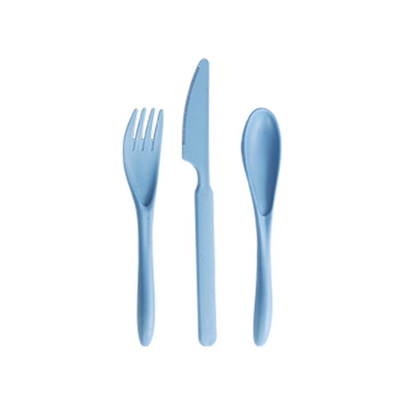 

Portable Wheat Straw Tableware Set - Knife, Fork & Spoon for Outdoor & Travel, Ideal for Children & Students.