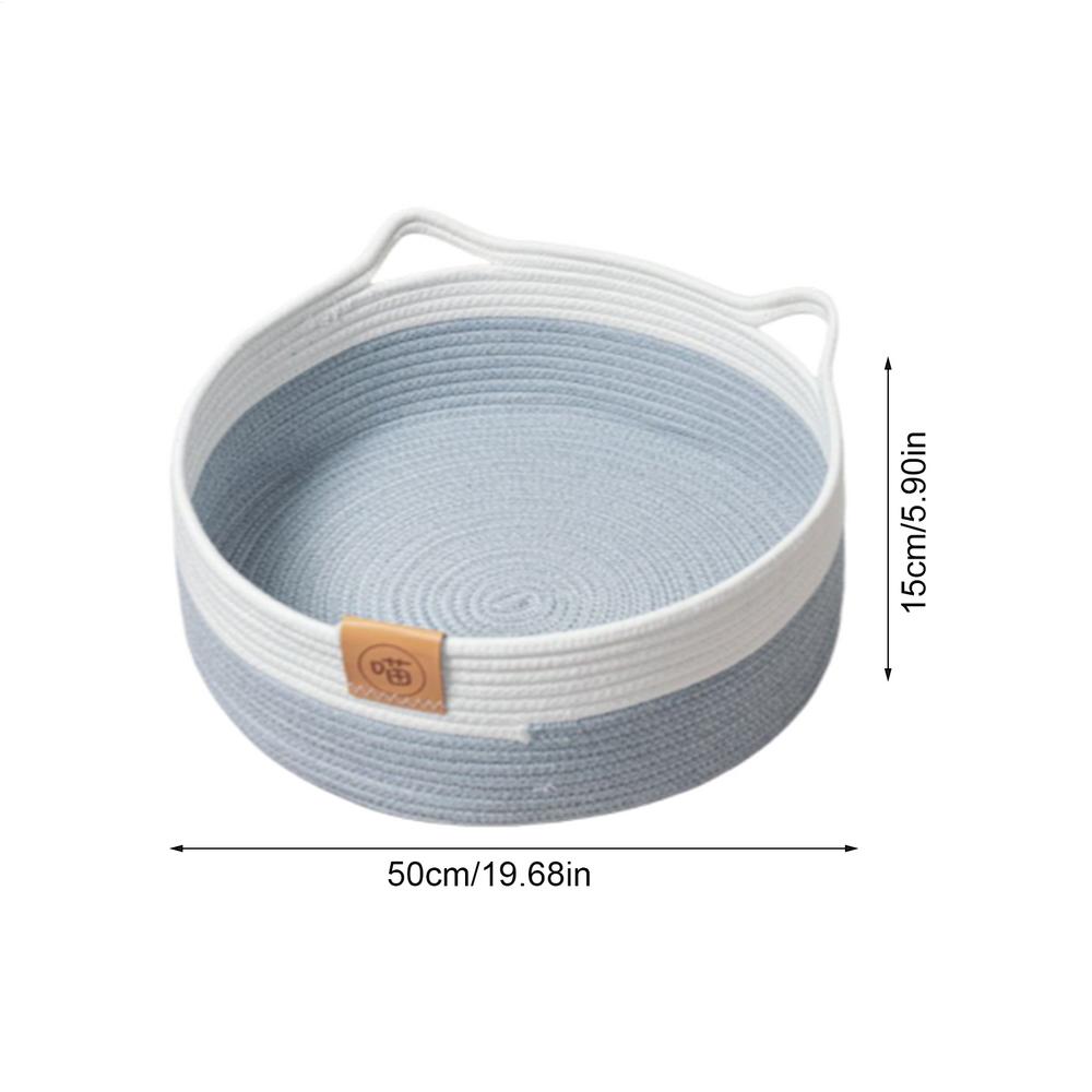 Bed For Cats Cotton Rope Woven Nest Cute Kitten Bed Cat Basket For Indoor Puppy Bunny Small Dog Pet Animal All Seasons Bedroom