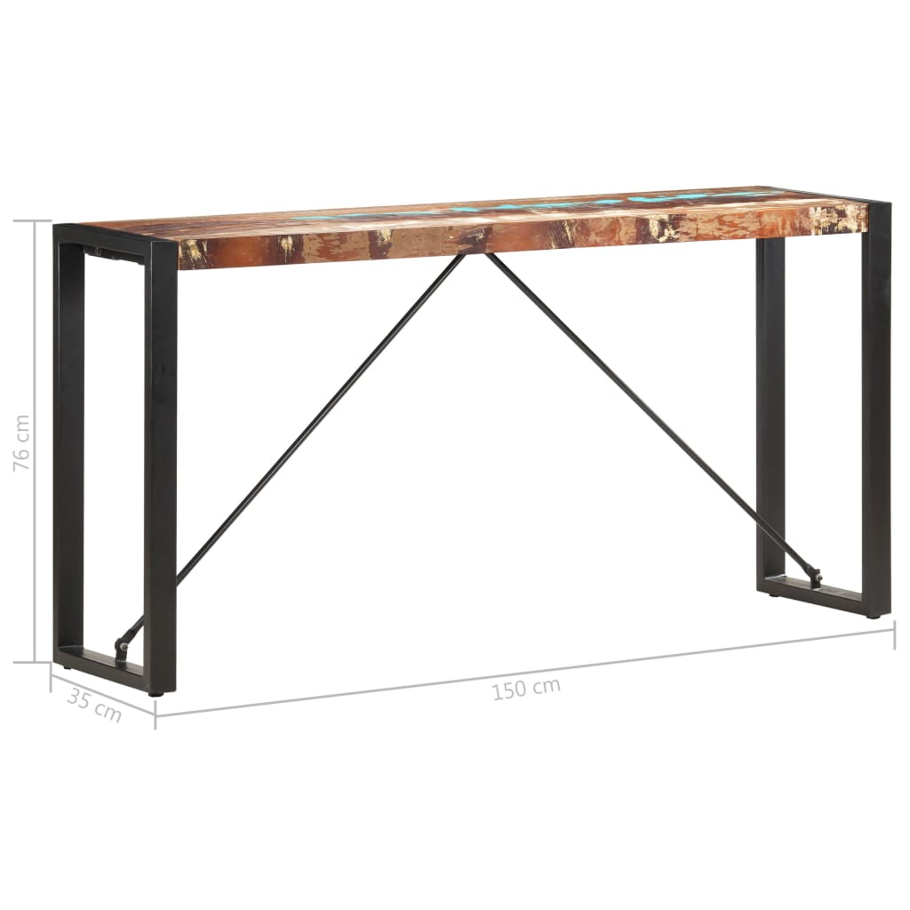 Console Table 150 x 35 x 76 cm Reclaimed Solid Wood