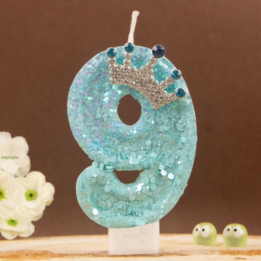 Peacock Blue Number Candles 0-9 for DIY Birthday Cakes – Elegant Design
