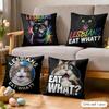 Funny lesbians eat what Cushion Cover Soft Plush Fabric DoubleSided Printed Cushion Covers for All Seasons Modern Home Decor