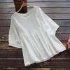 BITCED Women's Fashion Casual Solid Color Print Short Sleeve O-Neck Blouses & Shirts