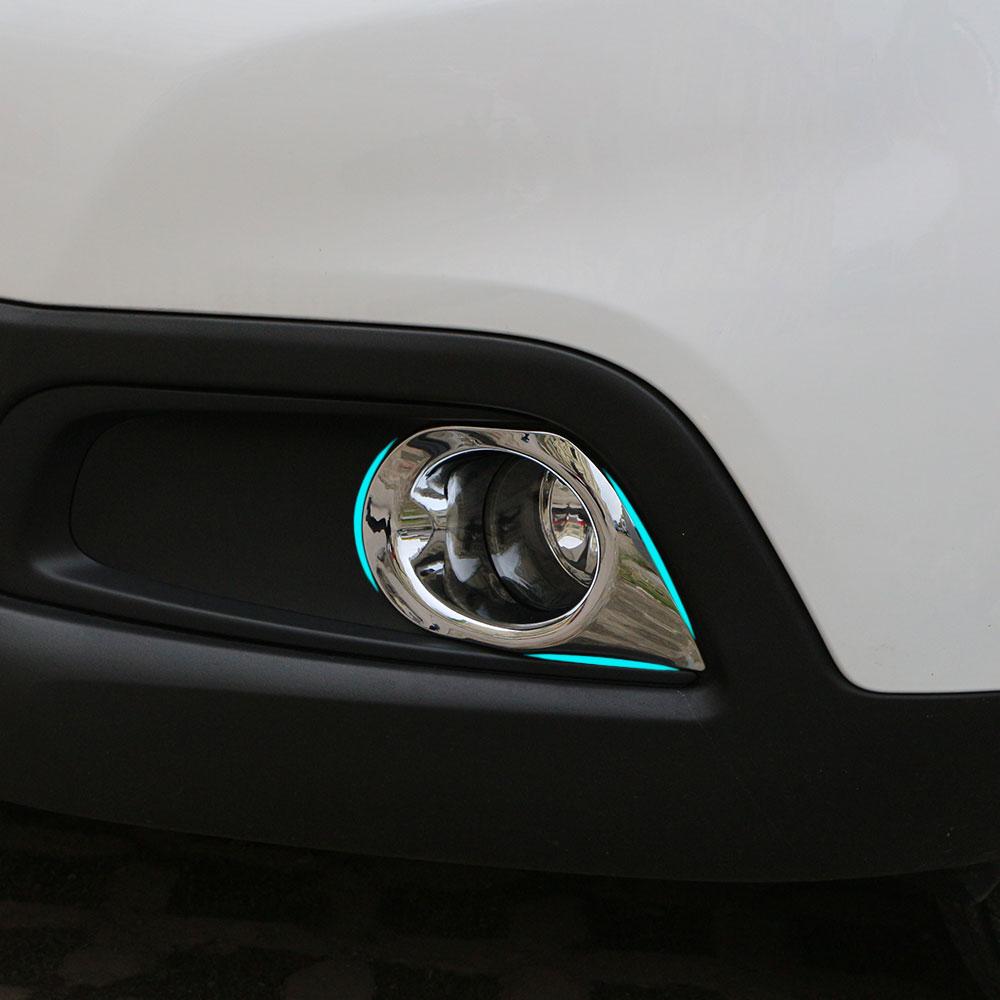 2 Stück ABS Vorne Links Rechts Nebelscheinwerfer Lampenrahmen Abdeckung Zierleiste Dekoration für Peugeot 2008 2014-2019 Autozubehör