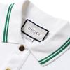 Gucci-Embellished Webbing And Interlocking GG Cotton Short-Sleeved Polo Shirt For Men White Men's 628339-XJCQR-9061