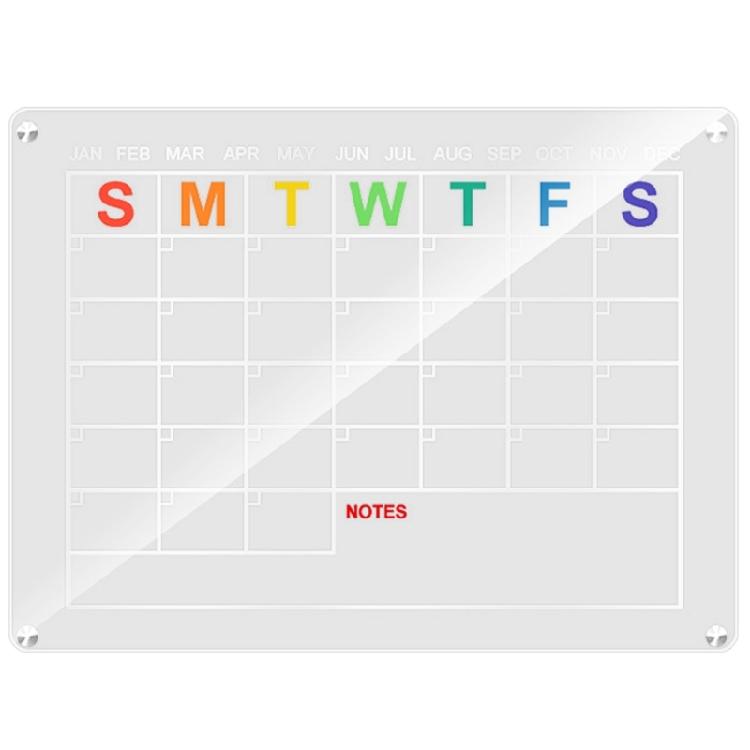 Stylish Acrylic Memo Pad with Magnet Durable Fridge Reminder Whiteboard for Home