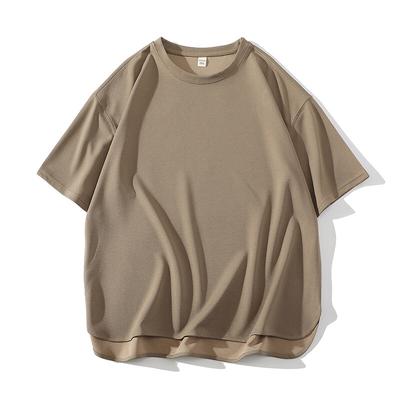 2025 Summer Mens Baggy T Shirts Men Solid Color Casual Short Sleeve Tshirts Man Basic T-shirt Male Tops Tees Couple