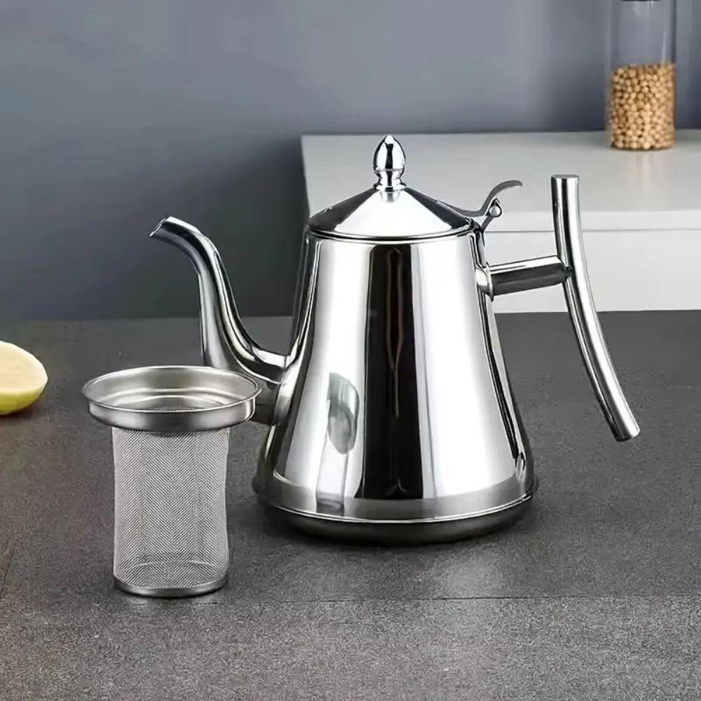 with Lid Tea Pot With Filter Removable Water Kettle With Strainer Stovetop Safe