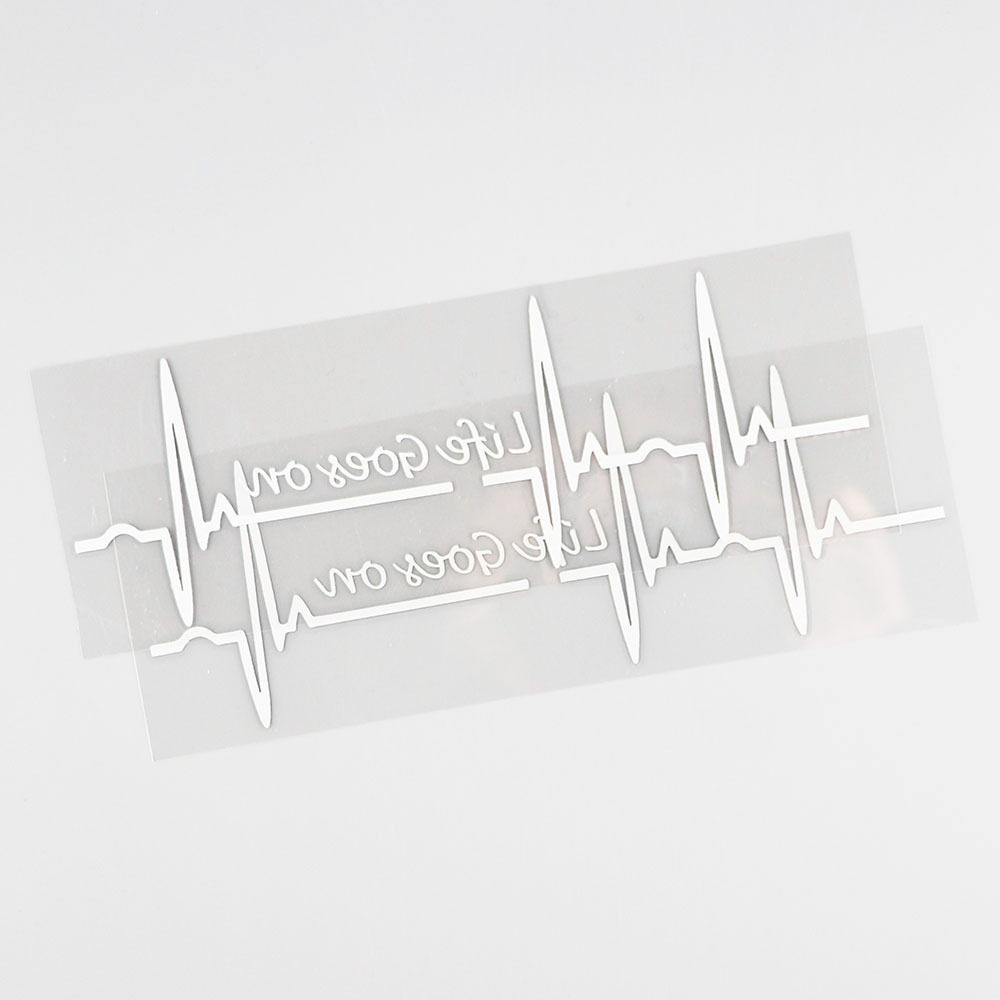 Car Styling Heart Beat Trackpad Decal Life Goes On Sticker Auto Reflective Sticker Car Stickers