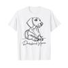 Dachshund Mama Mom Line Art Wiener Dog Artistic T Shirt Vintage Washed Comfortable Top For Everyday Wear Breathable Stretched