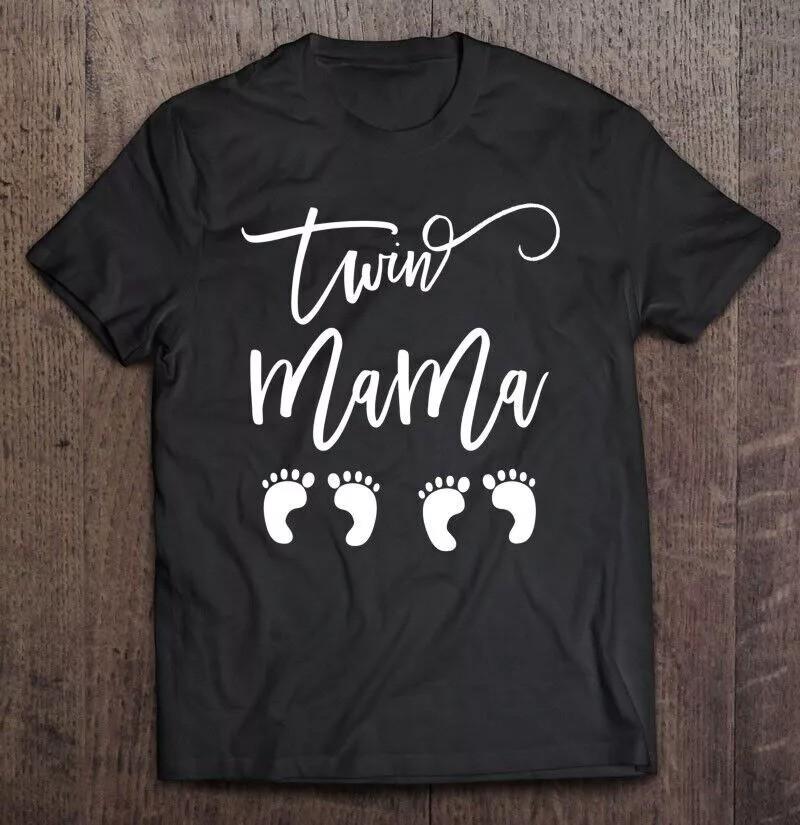 Twin Mama Mom To Be Pregnant With Twins Pregnancy Funny T Shirt