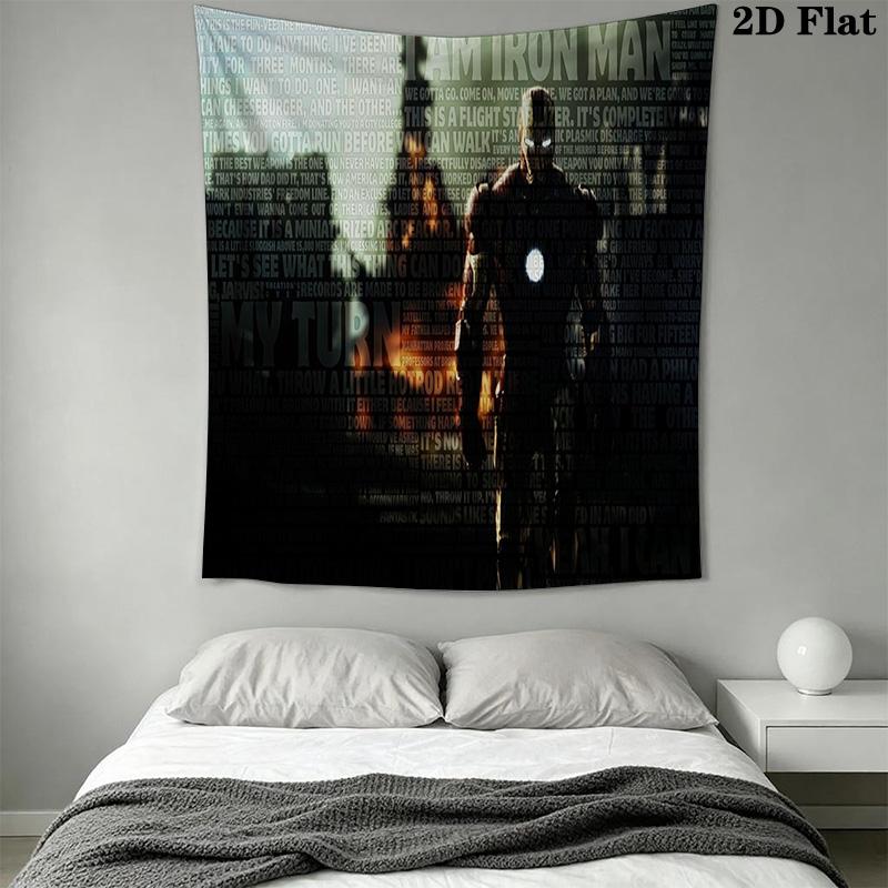 Iron Man Tech Showcase Tapestry Wallmounted Background Cloth Christmas Gift Work Of Art Wall Covering Decoration