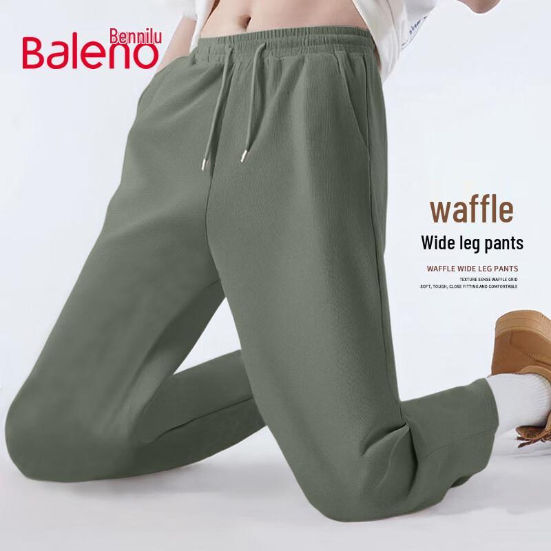 

Baleno Men s Waffle Wide-Leg Casual Pants 2XL