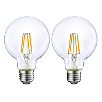 LED Edison Glühbirne G95 (6W) 60W Äquivalent, E26 Sockel, Warmweiß, 3000K, Dimmbar, Klares Filament, LED Kugelbirne, Stilvoll, Antik-Stil, Ambient