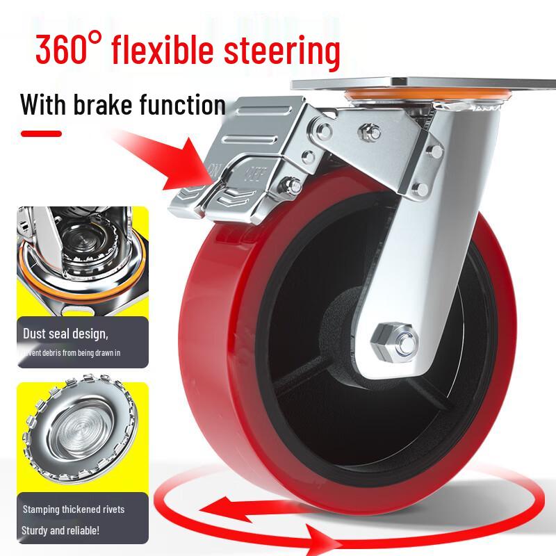 Nanluo 6-inch Heavy-Duty Industrial Caster with Brake