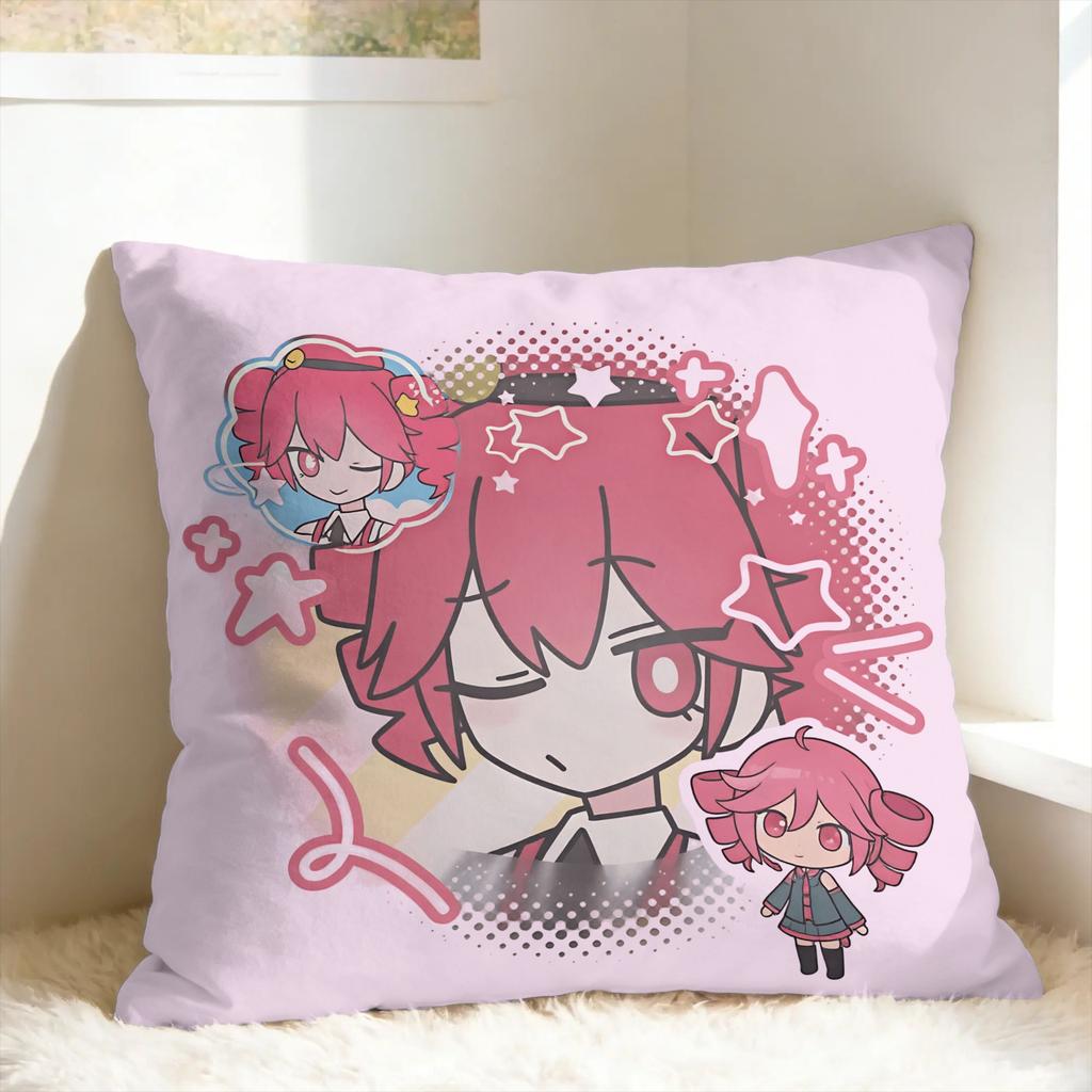 Pearto Creative Kasane Teto Expression Pillow Cover  Morden Pillow Case For Living Room Chair Comfy Cushion Cover Gift