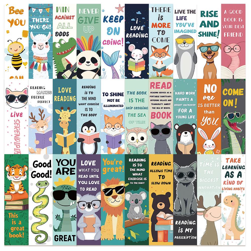 Creative Bookmark Set: 30 Sheet Student Reading Essentials with Paper Clip Page Markers