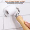 Heavy Duty Wallpaper Seam Roller with Pom Roller Wheel and Wooden Handle for Seamless Wall Covering On All Types Including Foil