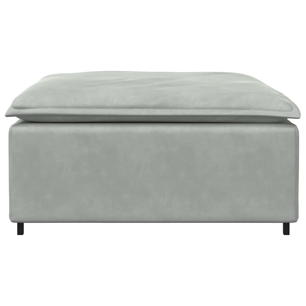 Modular Sofa Ottoman Module Light Gray 100x100x48 Cm