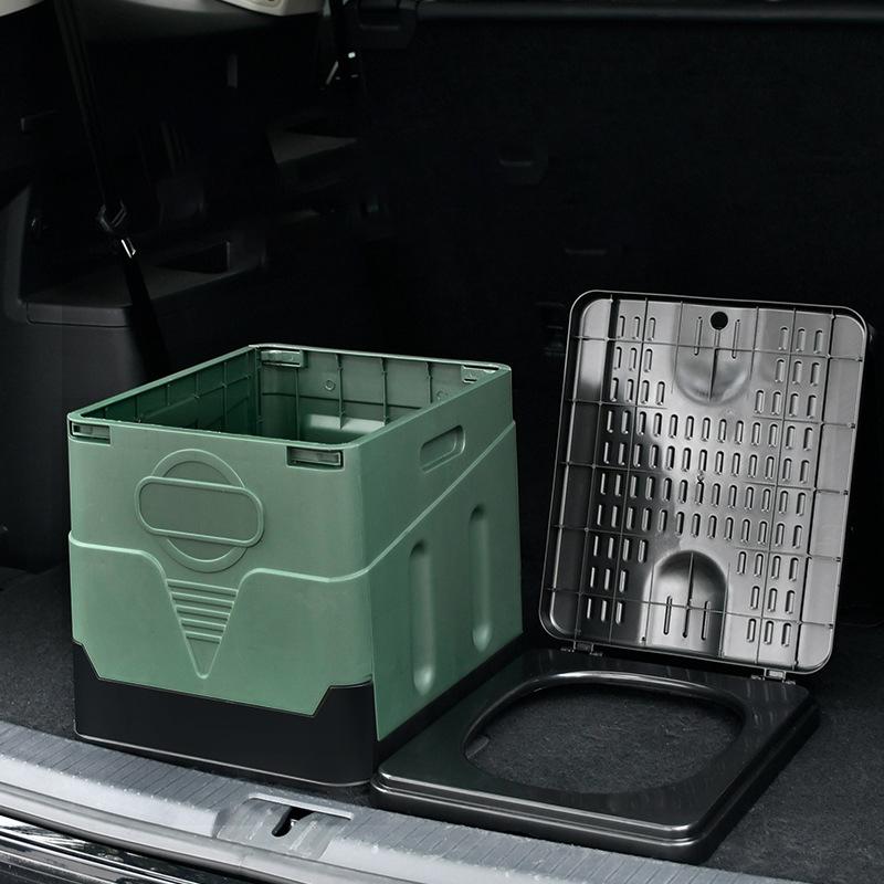 Camping Travel Folding Toilet Portable,Anti-Odor Storage Box,Car Toilet Reusable Toilet for Adults Kids,Emergency Toilet