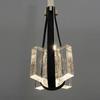 Light Luxury Crystal Pendant Light Artificial Leather Light Colored Transparent Home Decoration Bedroom Dining Room Lighting