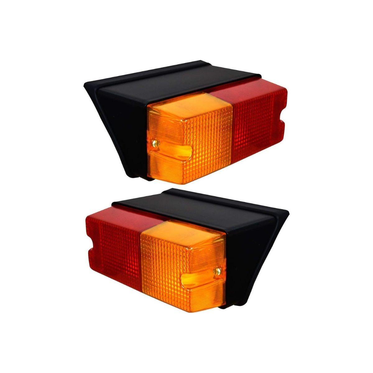 

12В Задний Комбинированный Фонарь в Сборе (Набор из 2) Совместим с тракторами Sonalika, Indofarm, Farmtrac, Standard & Universal красный/янтарь