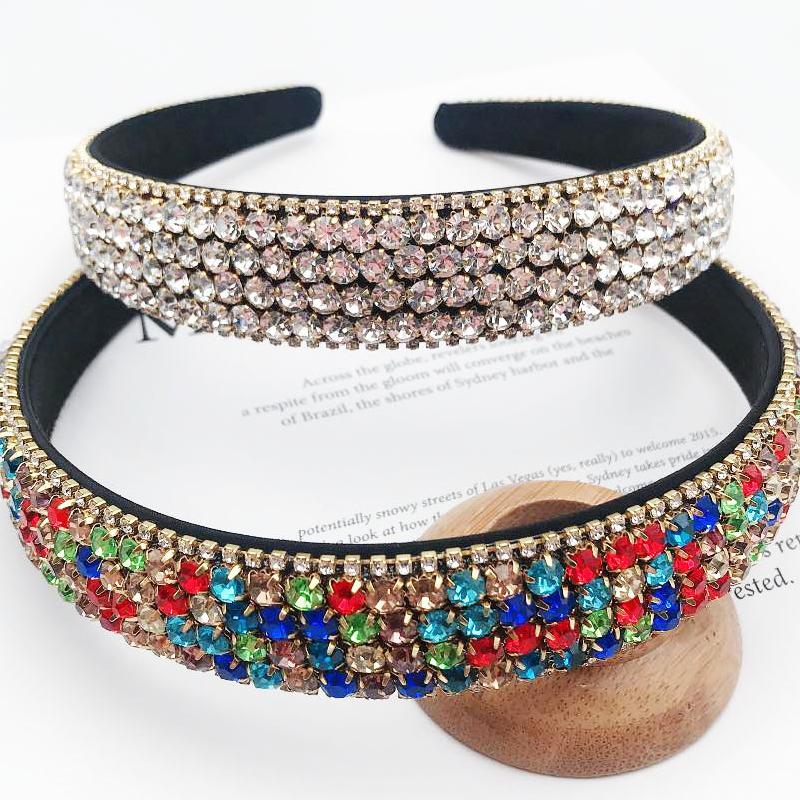 Damen und Mädchen Kristall Strass Stirnband, Mode Diamant Haarband, Glitzer Stirnband, Tägliche Haaraccessoires für Damen